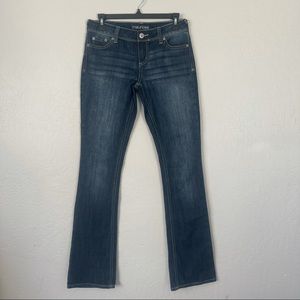 Bootcut Dark Wash Jeans 3/4 Long